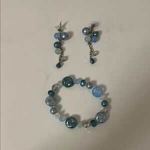 Elegant Blue and Silver Jewelry Set